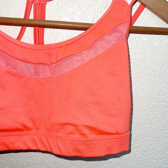 Victoria Secret Sport Salmon Mesh Detail Strappy Sports Bra - Picture 2 of 7